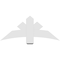 Ekena Millwork Alberta Architectural Grade PVC Gable Bracket, 48"W x 20"H x 2"D x 6"F, 10/12 Pitch GBP048X20X0206ALB00 - alternate 5